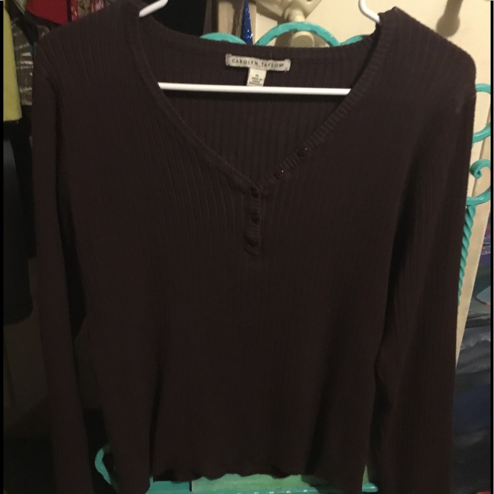 Brown sweater shirt